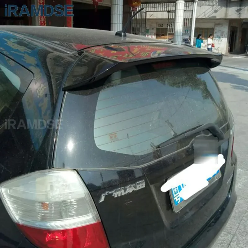 Spoiler for Honda JAZZ Fit 2008 - 2013 Rear Wing  ABS Material Car Roof Accessories