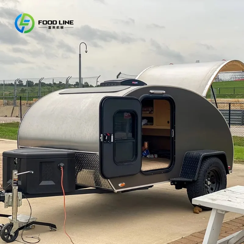 Customized Mini Motorhomes Caravan Camper Outdoor Small Teardrop Camper Trailer for Sale