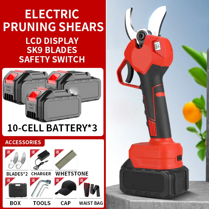 Fruit Tree Pruning Shears, Electric Shears, Rechargeable High-Power Lithium-Ion Garden Shears The Ultimate Tool