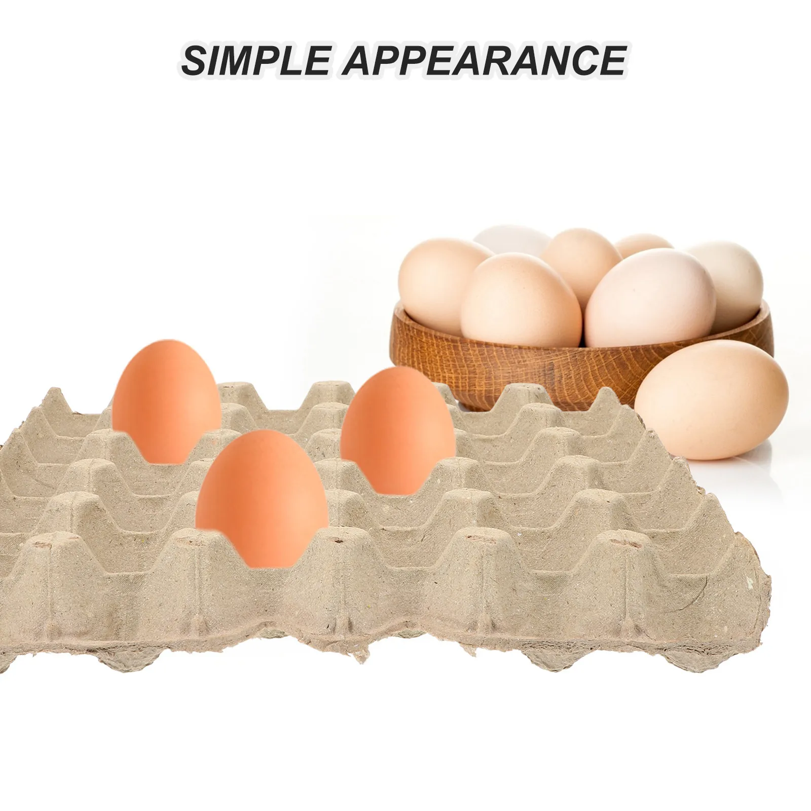 15Pcs Paper Egg Cartons Stackable Storage Organizer for Chicken Duck Eggs Reusable Egg Tray Shatterproof