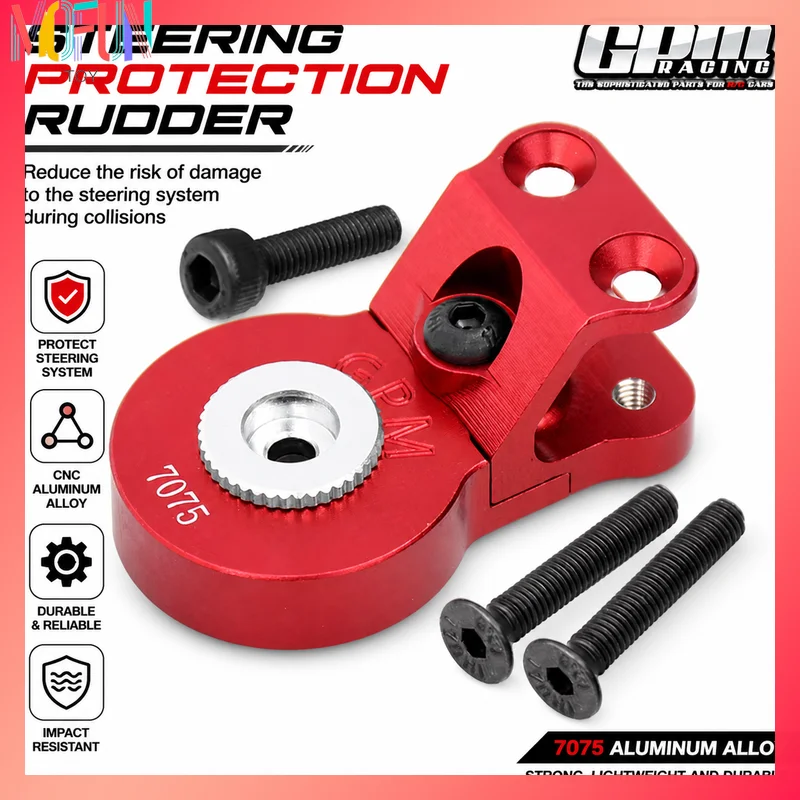 GPM Aluminum 7075 Servo Saver Steering Gear for ARRMA 1/10 Gorgon ARA340192 Built-In Spring 23T/25T