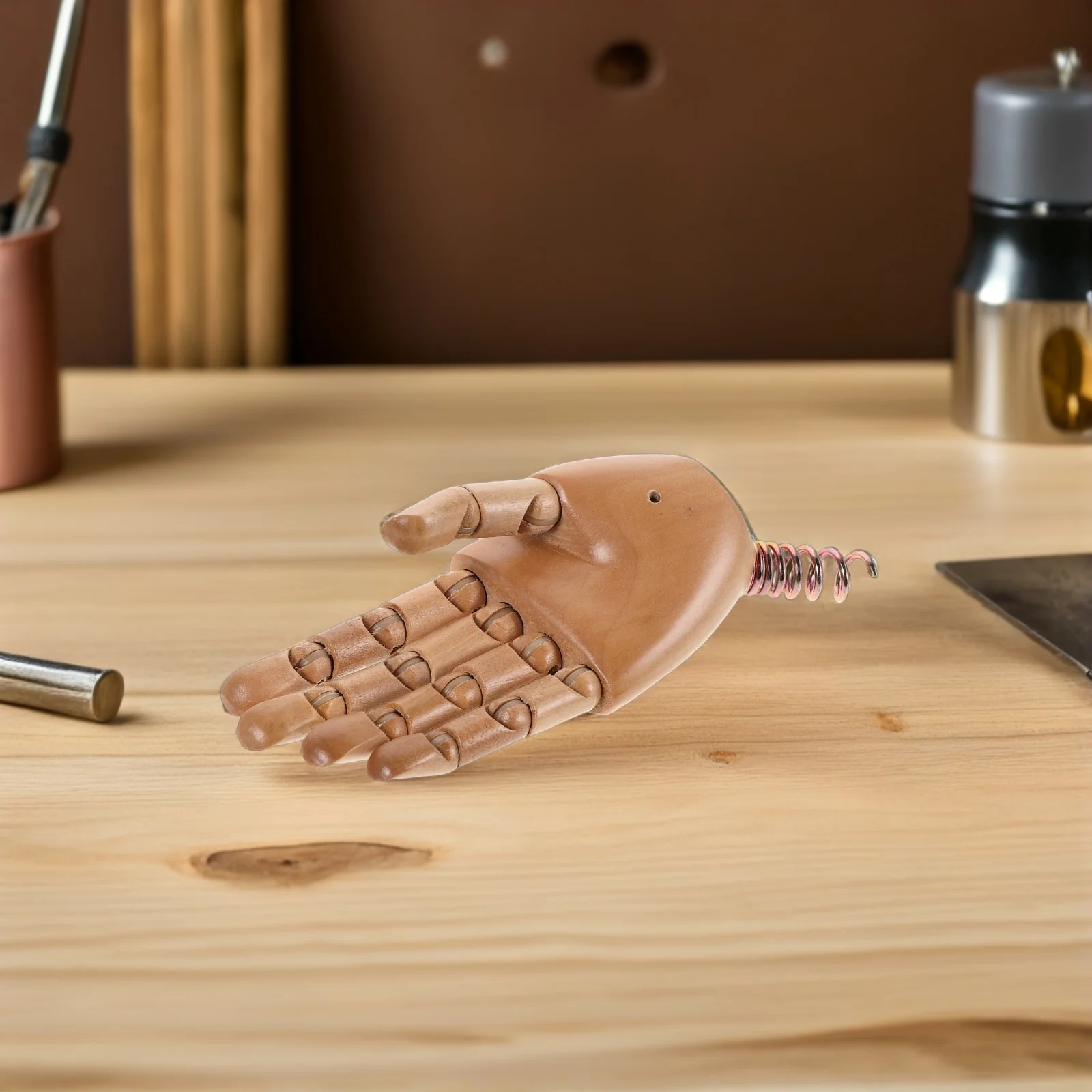 

Solid Wood Moveable Hand Mannequin for Jewelry Display Decoration Poseable Fingers Natural Grain Pattern Lifelike
