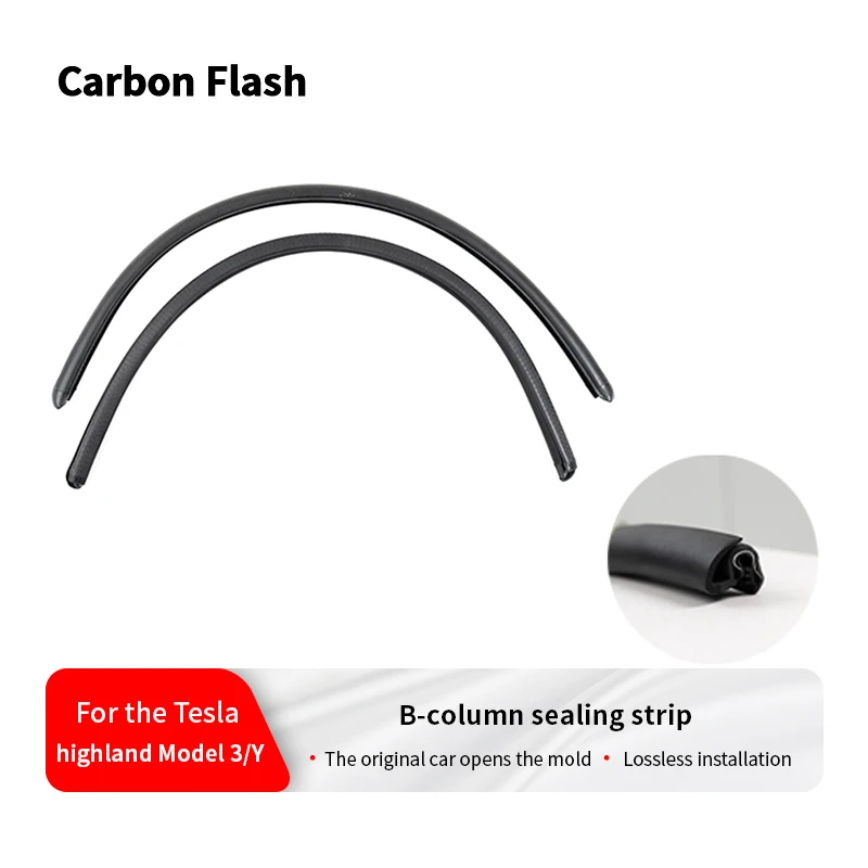 Y-Shaped Sealing Strips for Tesla 3/Y – B-Pillar & C-Pillar Noise Reduction, Sound Insulation & Shock Absorption Rubber
