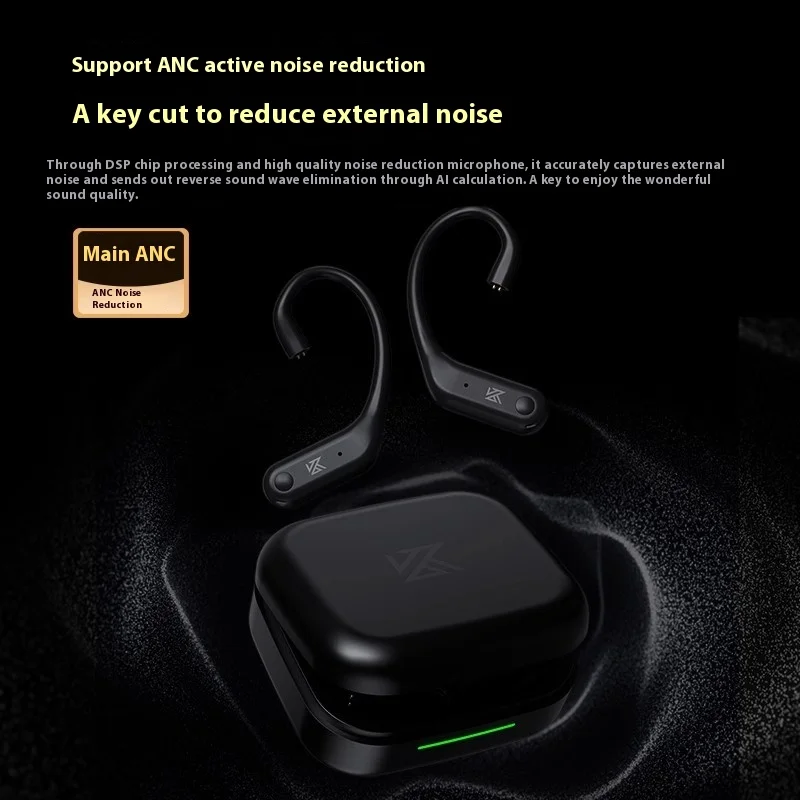 Kz An01 Wireless Upgrade Ear Hooks Cable Anc Noise Cancellation Bluetooth 5.4 C-Pin Ldac Hd Audio Decoding Compatible Custom