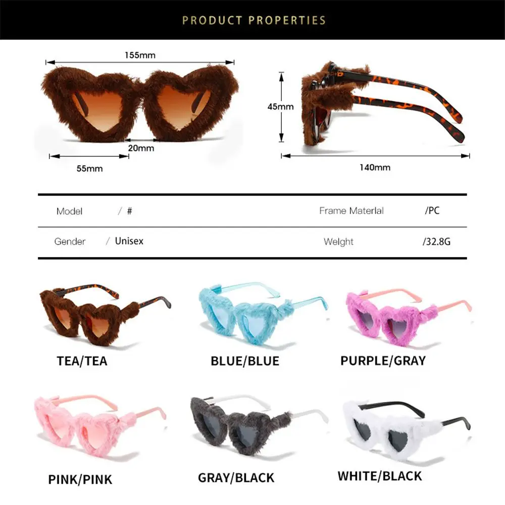 Accessories Clout Goggle Love Heart Sunglasses Women Eyewear  Decor Sunglasses Heart-Shaped Sunglasses Ladies Shades view 6