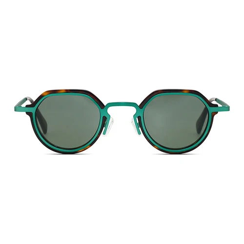 Imagen 2 del producto ChicOptix, gafas de sol Punk de Metal Retro a la moda, gafas de sol de diseñador de marca de lujo para hombres y mujeres, lentes de nailon de colores UV400 antideslumbrantes