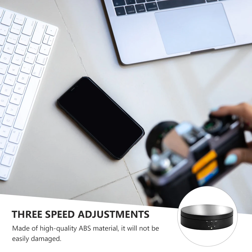 

Rotating Display Stand Motorized Jewelry Turntable 4Kg Load 6Rpm 360 Degree Rotation Usb Ac 18650 Aaa Powered