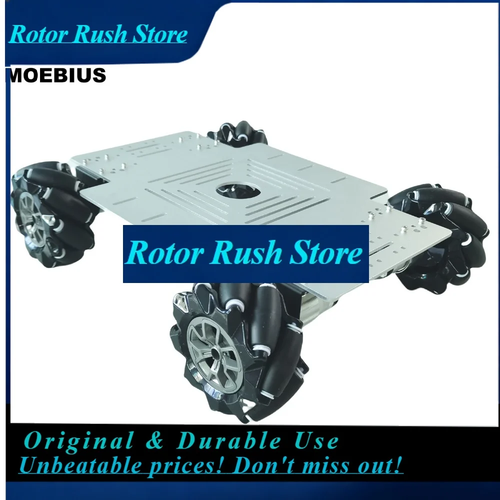 RoRuS25KG Load 4WD Mecanum Wheel Robot Car Kit With DC 12V Encoder Motor For Arduino ROS Robot Arm Chassis DIY Toy Parts