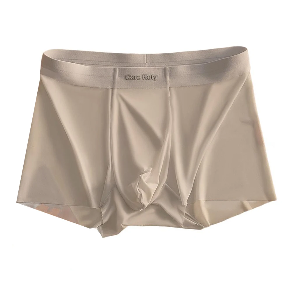 ملابس داخلية مريحة تسمح بمرور الهواء للرجال متوسطة الارتفاع من الحرير الجليدي ملابس داخلية ناعمة ومرنة مناسبة للاستخدام اليومي #2