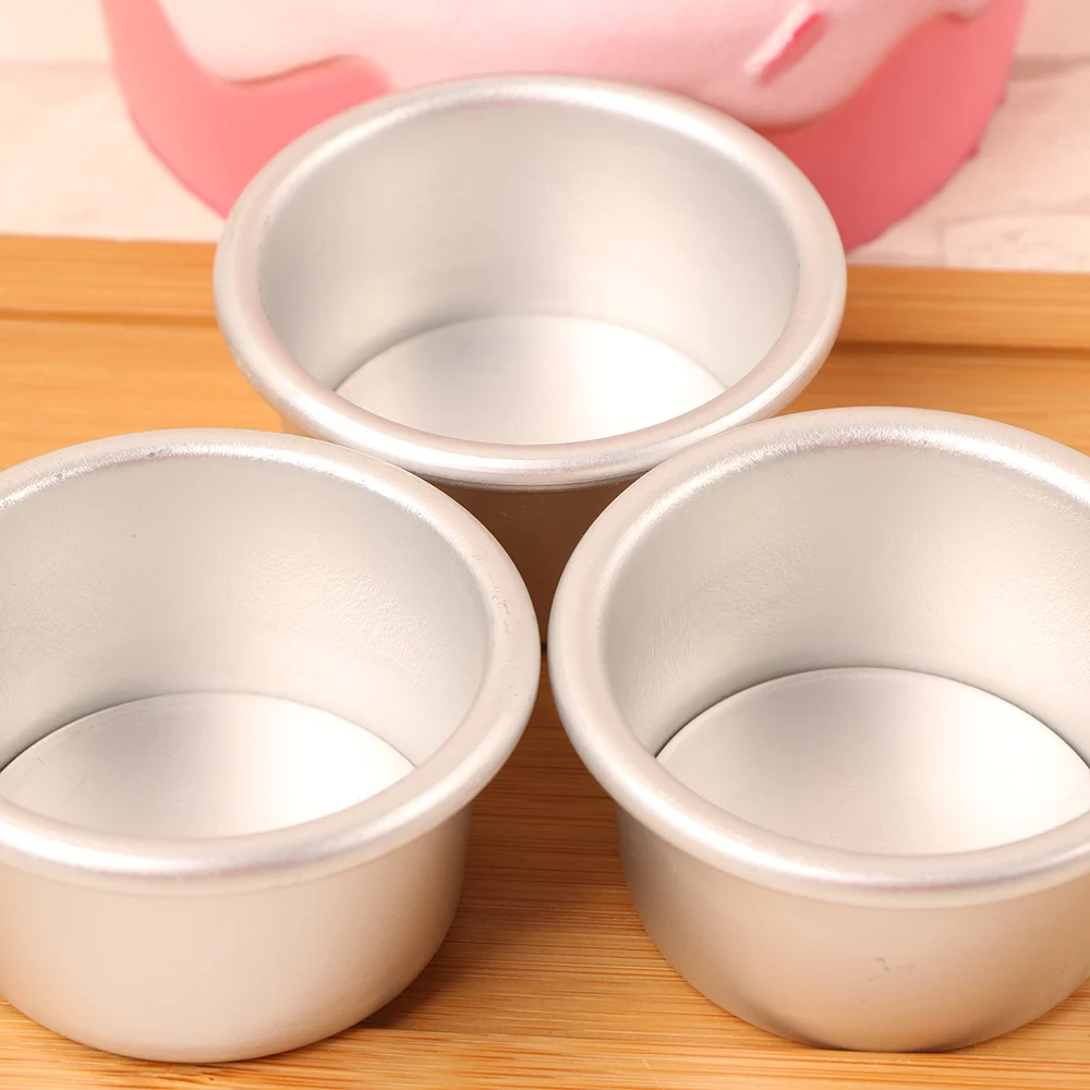 2 inch Aluminum Alloy Mini Cake Baking Pan With Removable Loose Bottom Cake Tin Mold Small Round Cake Pans Decorating Tools