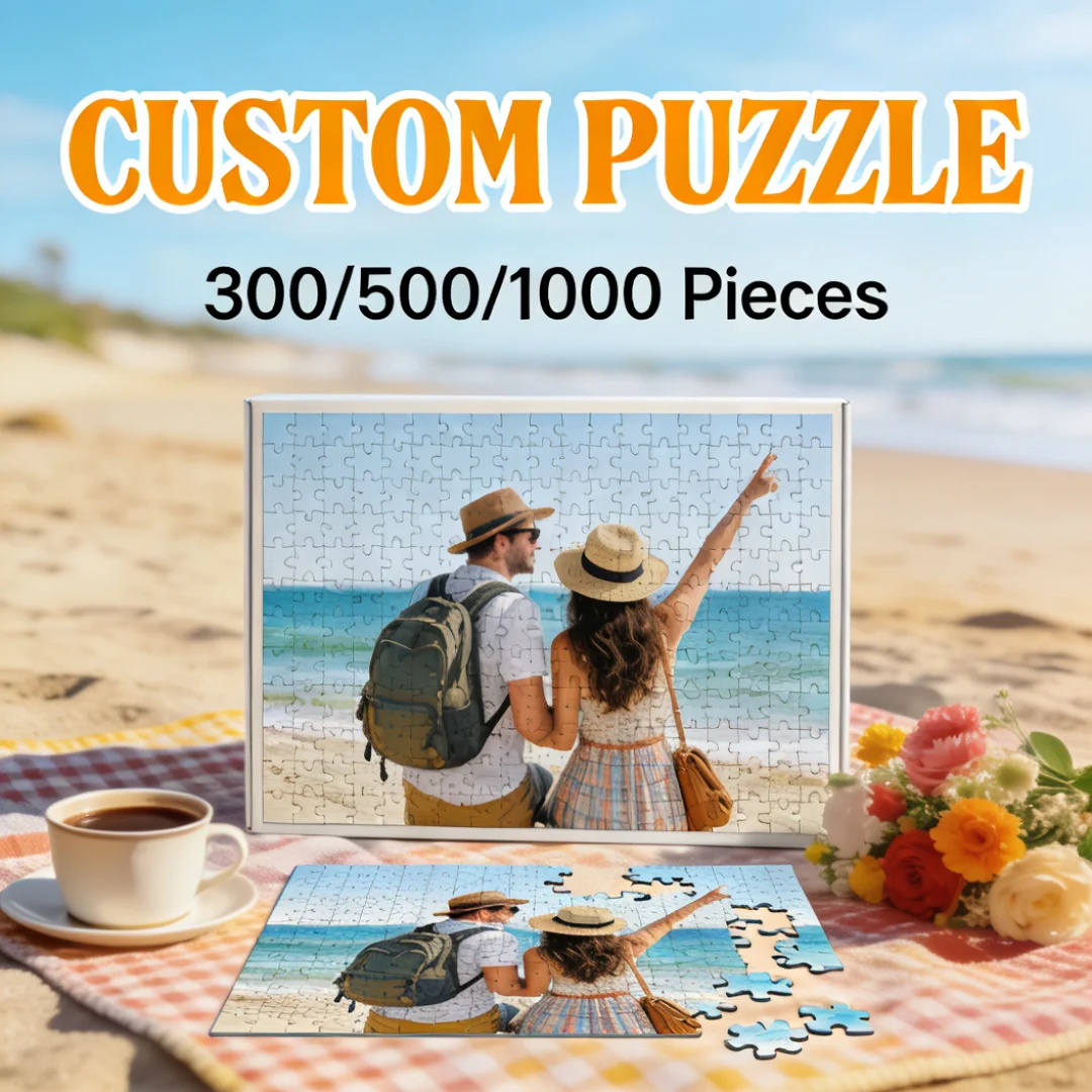 Personalized Custom Photo Puzzle Customize Couple Travel Couple Intimate Dance Theme Colorful Photo Puzzle Decorative Memory