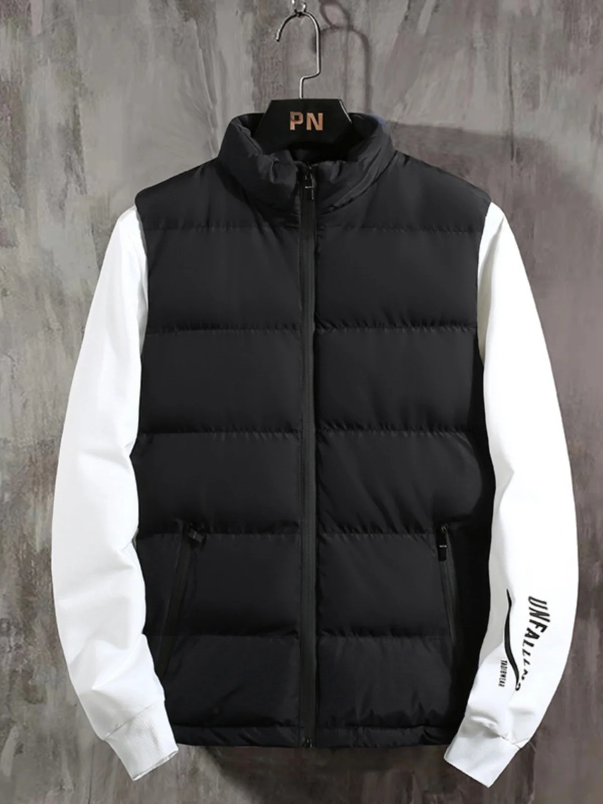 

Мужской модный утепленный зимний жилет, однотонная куртка с воротником, теплая хлопковая куртка, мужская повседневная одежда приталенного кроя