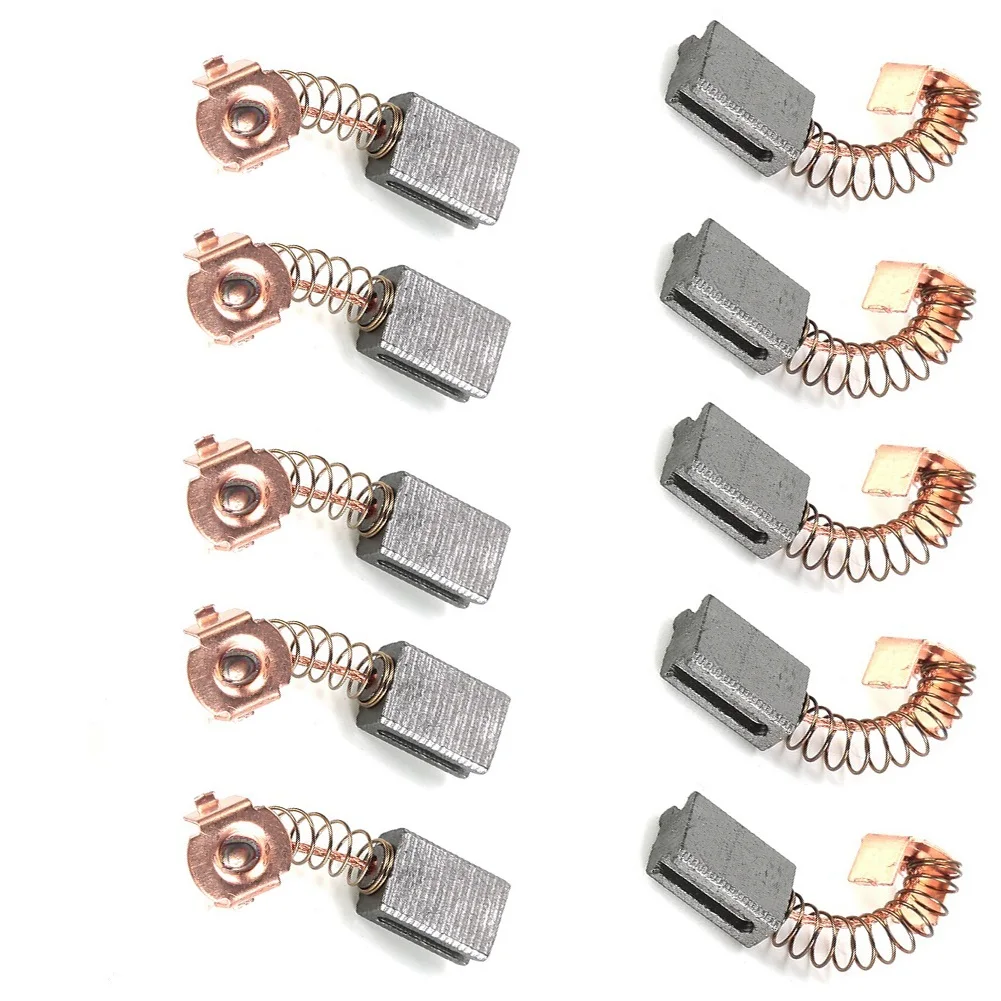 10 Pcs Electric Motor Carbon Brushes Set 5*8*12mm Replacement Parts For Black-Decker Angle Grinder G720 Power Tools Accessories