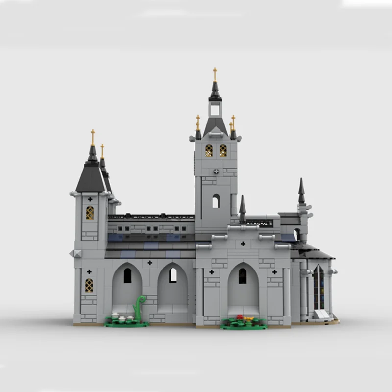 1445pcs MOC Model Medieval Church Modular DIY Creative Assembly Building Blocks DIY Assembling Brick Gift MOC-192638