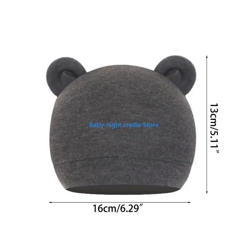 J2FF – chapeau ours en coton chaud mignon, extensible doux pour bébé, bonnet pour bébé
