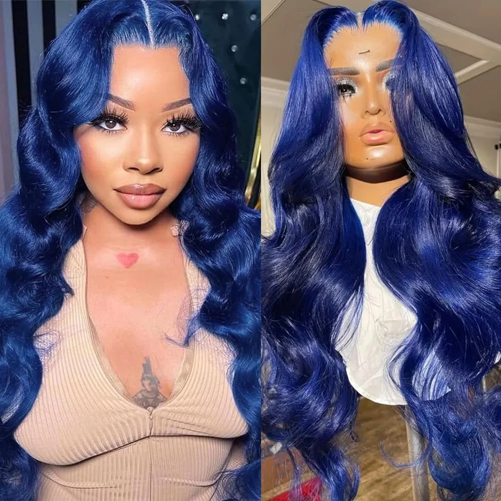 الأزرق الملكي الجسم موجة الدانتيل الجبهة الباروكات 13x6 الدانتيل الشفاف الباروكة الأمامية قبل قطعها ريمي 13x4 البرازيلي خصلات الشعر المستعار الإنسان 180%