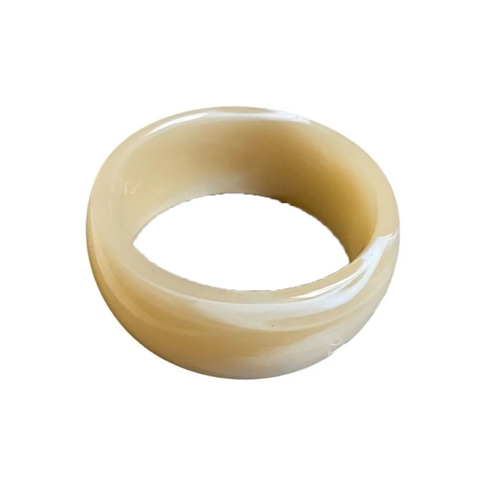 

Europe American Style Wide Open Bangle Round Wide Cuff Bangles Jewelry Accessories Acrylic Exaggerated Bracelet Decoration