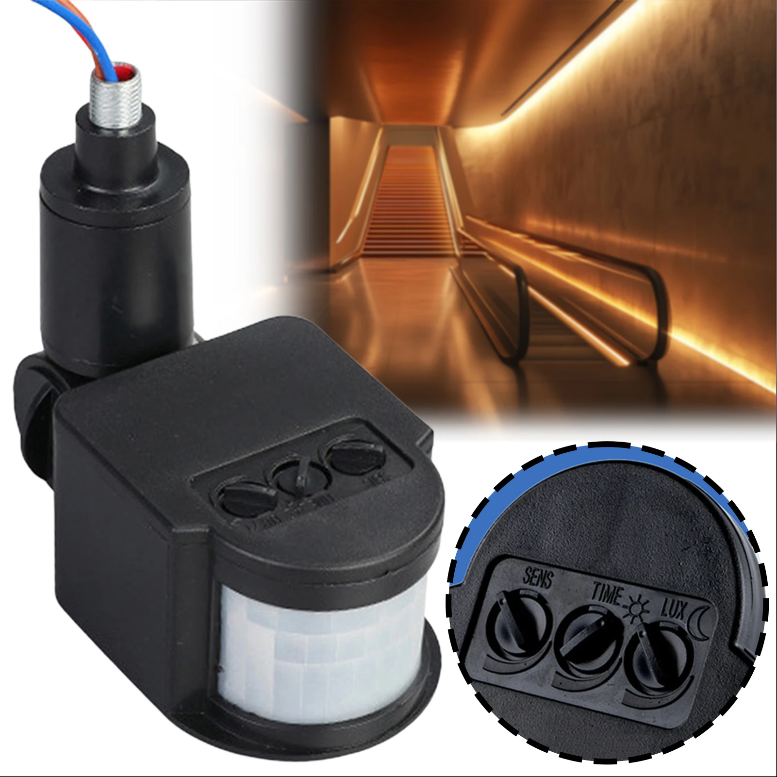 220V Automatic Infrared PIR Motion Sensor Energy Efficient For Backyard