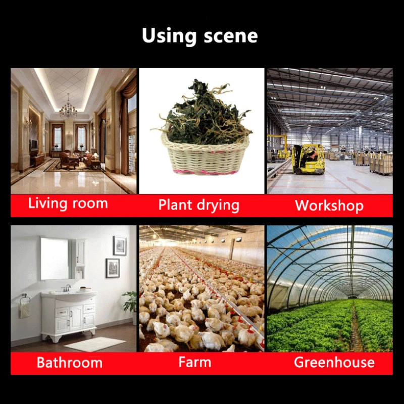 Aquecedor industrial elétrico de alta potência, com economia de energia, para casa, de oficina, reprodução, ventilador de aquecimento rápido
