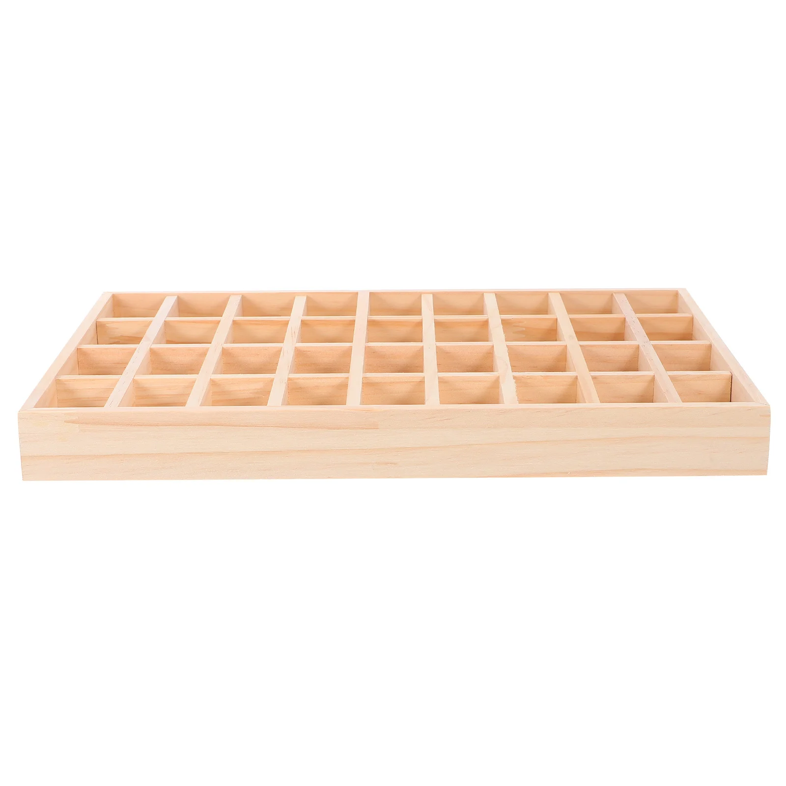 36-Grid Jewelry Storage Wood Design For Necklace Bracelet Organizer Drawer Display Box Table Top Trinket Tray Beading Board