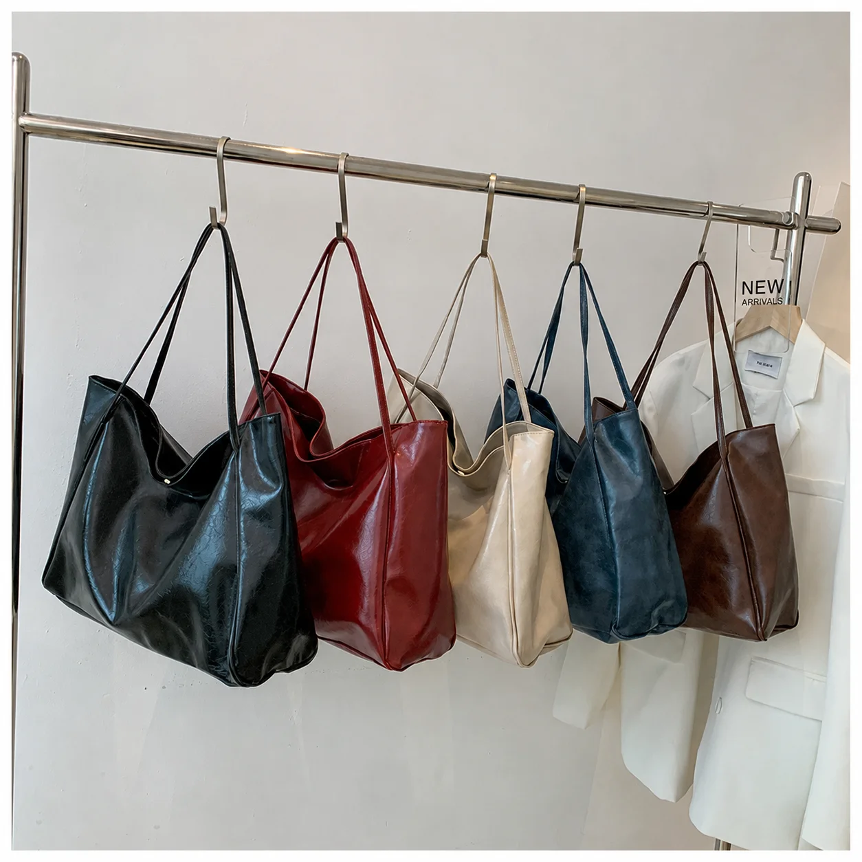 Top Handle Bag Retro Casual Tote Bag Single Shoulder Bag Lightweight Pu Leather Handbag For Daily Storage Short Trips Dating