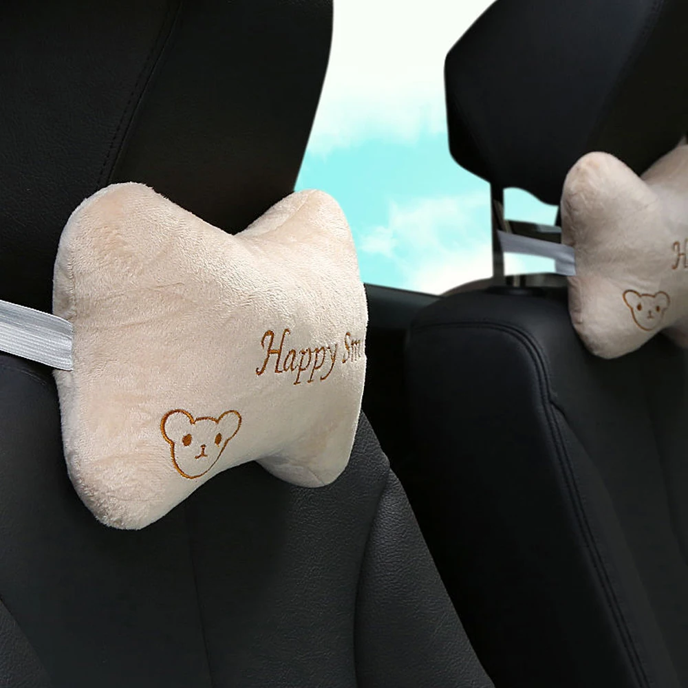 Cartoon Sanrio Car Headrest Car Pillow Seat Backrest Pillow Car Neck Pillow Ice Silk Decorative Car Accessories Interior