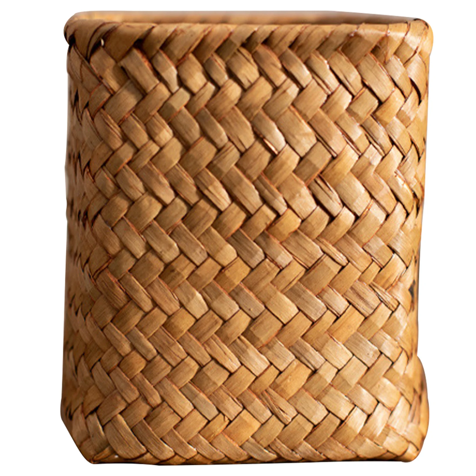

Woven Straw Pen Holder Desktop Organizer Large Capacity Pen Storage Holder Makeup Brush Cup Rustic Pencil Cup for Desk