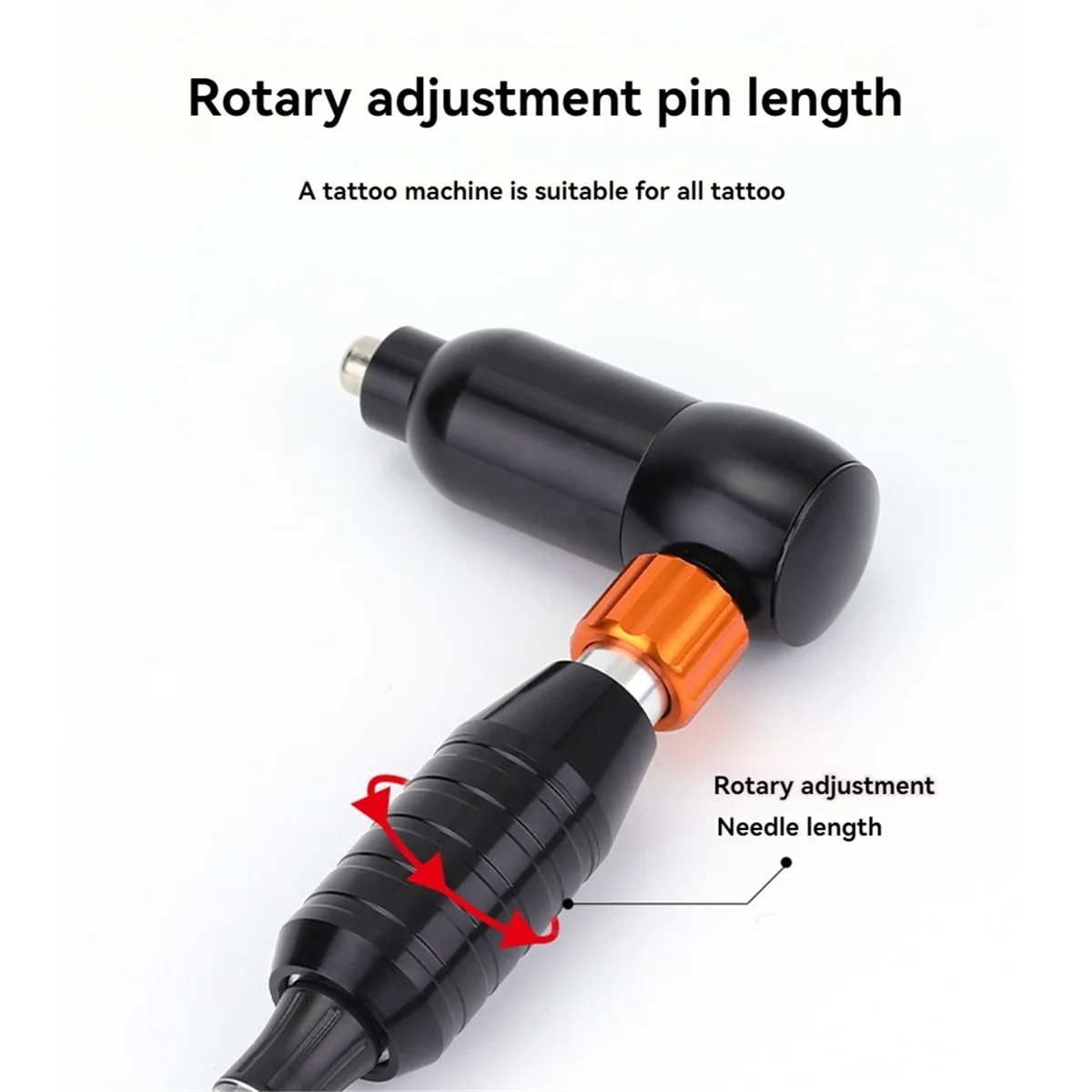 Máquina de tatuaje profesional, máquina de tatuaje híbrida con Motor giratorio ajustable, equipo de pluma