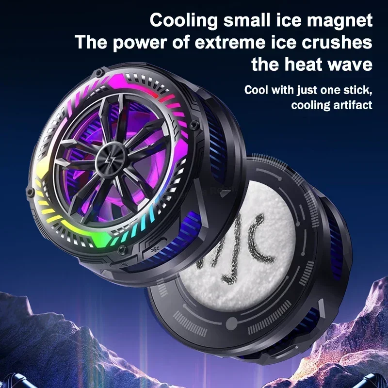 P68 Universal Frozen Mobile Phone Cooler Magnetic Semiconductor Cooler Cooling Fan Radiator for IOS Android PUBG Cool Heat Sink