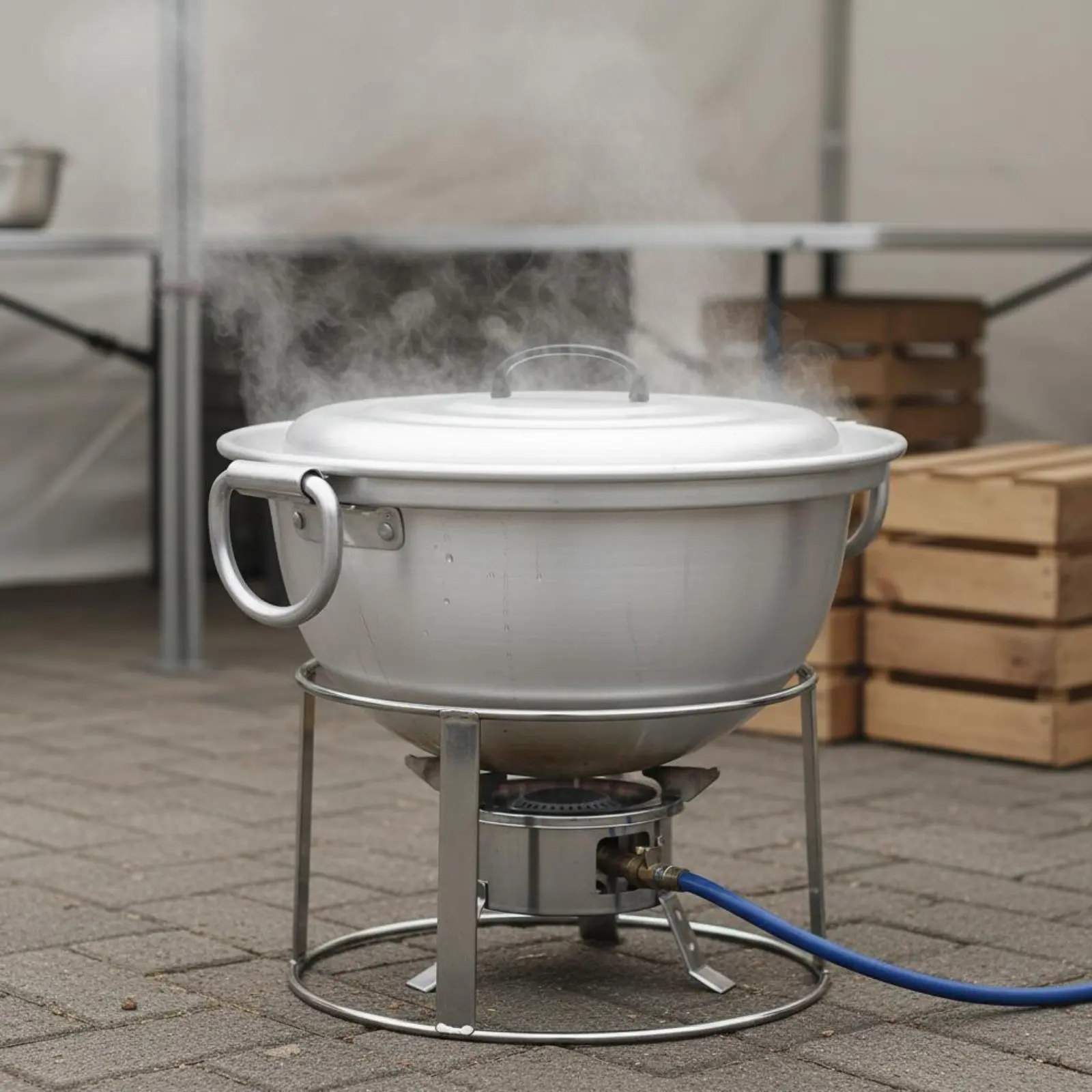 

Large Soup Pot Gas Cooktop Compatible Round Bottom Aluminum Pot Aluminum Wok Sturdy Cookware Heavy Duty for Restaurant Owners