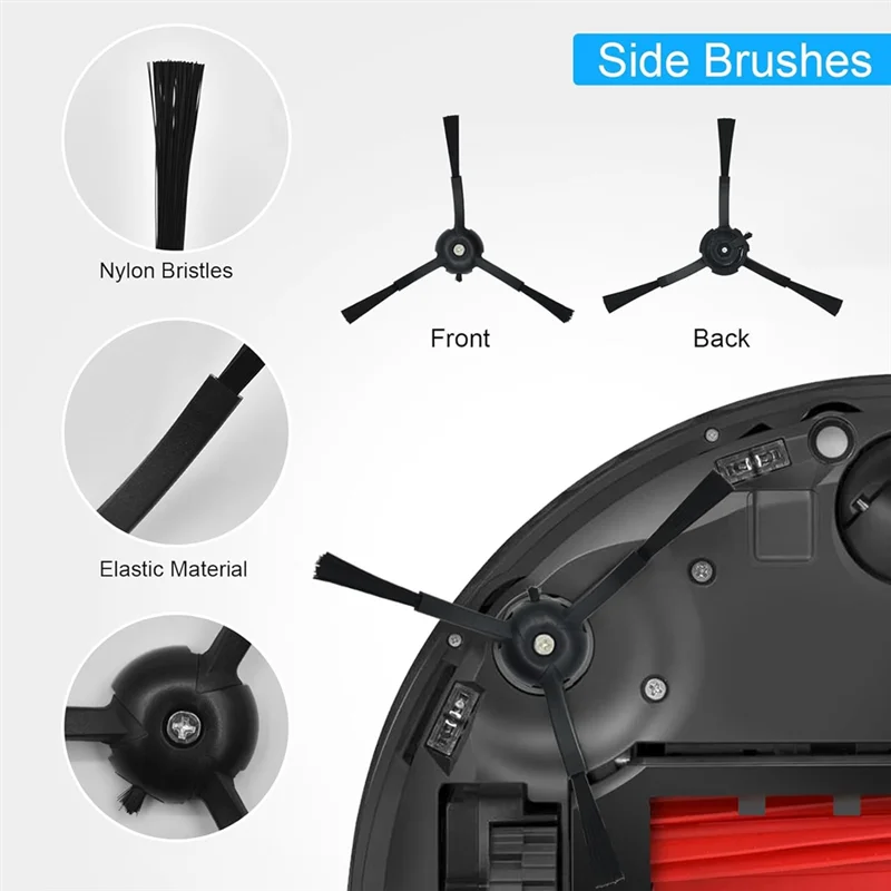 

-A12R For Roborock S8 Pro Ultra With Main Brush Filter Side Brush Bag Mop Pad Replacement Parts
