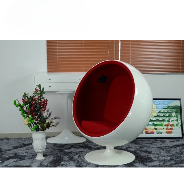 Designer Space Sofa Chair Single Nordic Creative Fiberglass Leisure Round Ball Rotating Bubble Eggshell