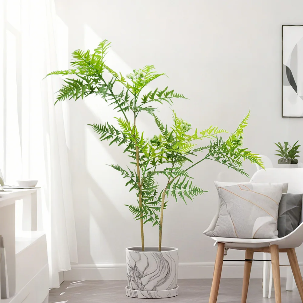 

95/115cm Artificial Fern Tree Fake Plants Artificial Plants for Indoor Fake Tree with Pot for Office Home Floor Patio Decor
