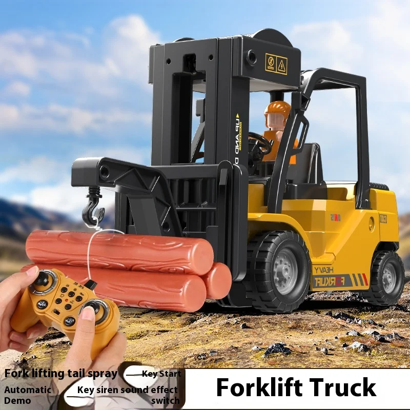 Neue 1/24 Elektrische Fernbedienung Gabelstapler Spielzeug Modell Auto Kran Engineering Auto Junge Kran Modell Spielzeug Geschenk