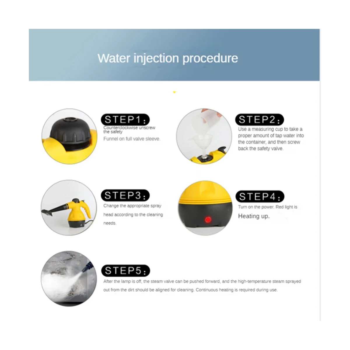 A14G- منظف بخاري كهربائي عالي الضغط محمول لتنظيف مكيفات الهواء المتعددة بقابس الاتحاد الأوروبي