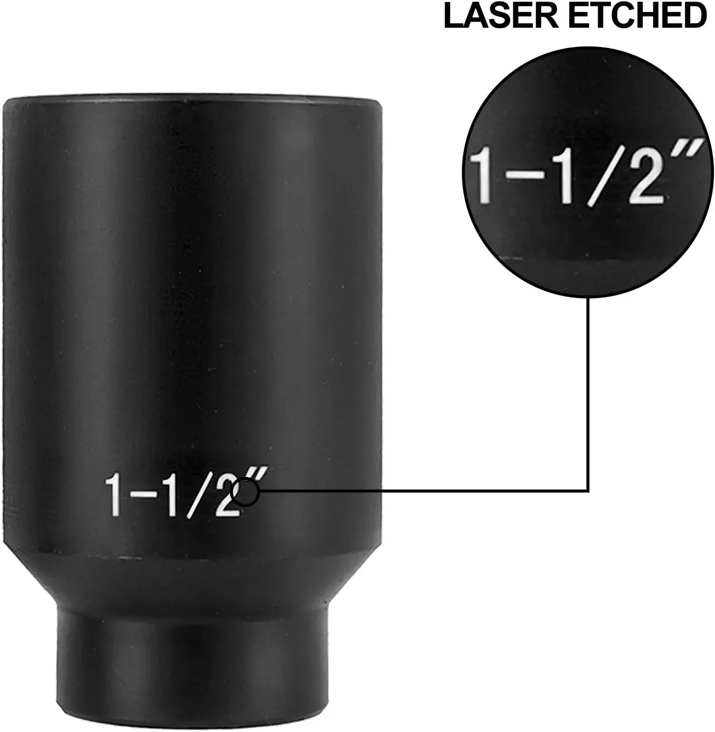 Impact Socket Set 1/2 Inches 19 Piece, 6-Point Sockets, Cr-V, 1/2 Inches Drive Socket Set Impact 3/8 inch - 1-1/2 inch