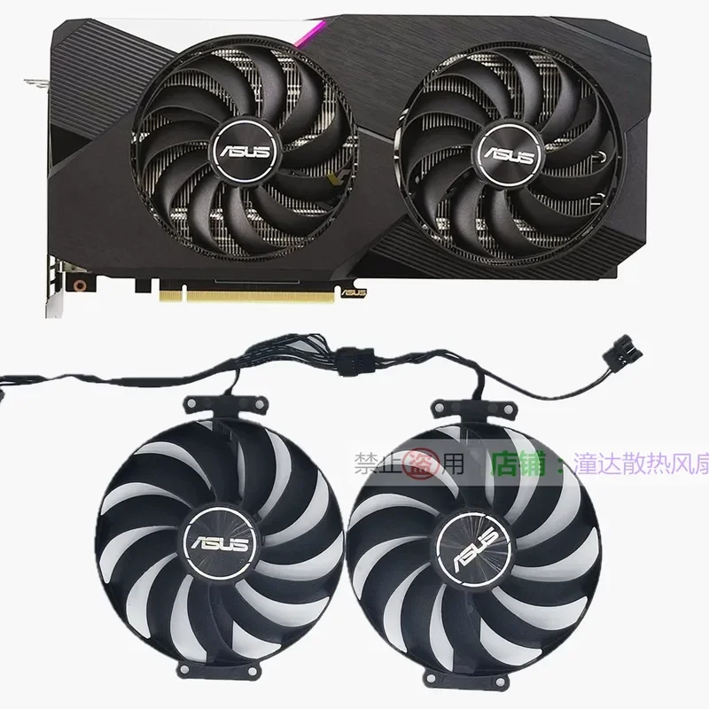 For ASUS RTX 3060 Ti 3070 DUAL Megalodon V2 OC Graphics Card Cooling Fan