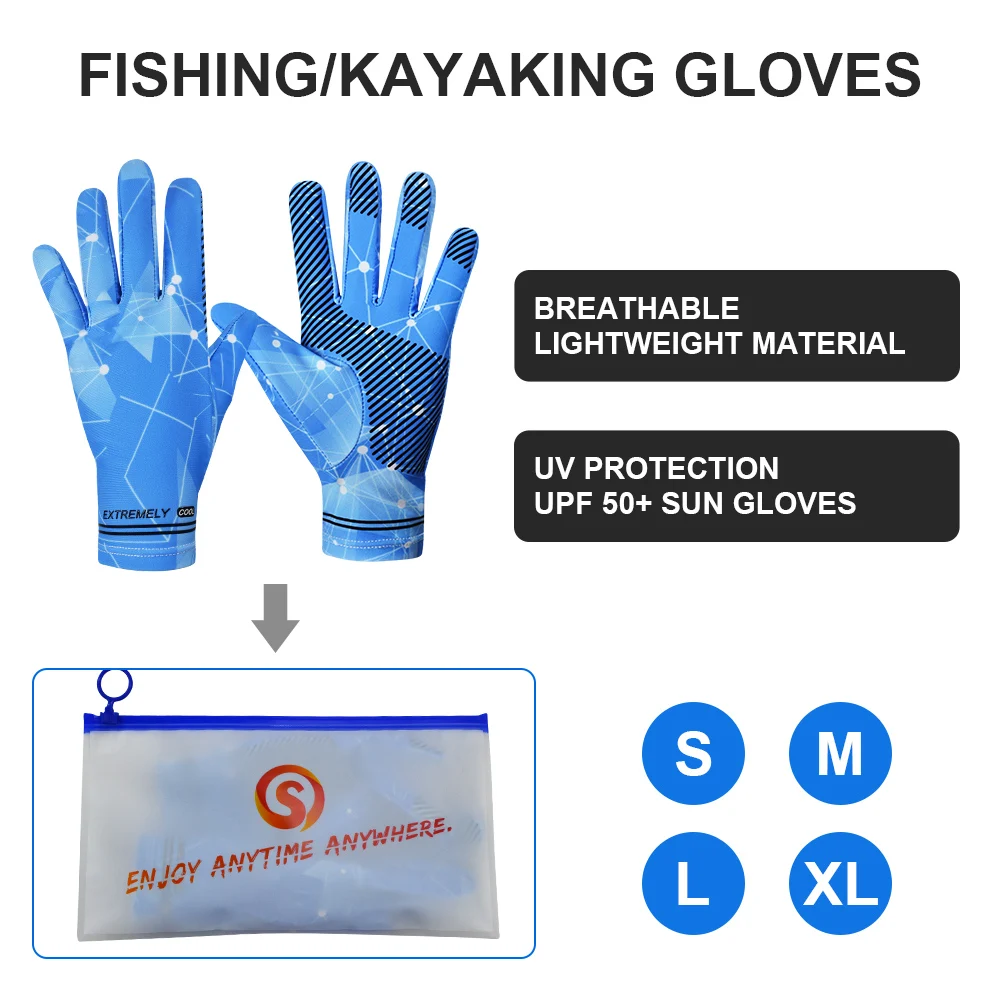 Full Finger Lce Silk Fishing Gloves Are Designed For Men And Women Fishing Boating Kayaking Hiking Running Cycling