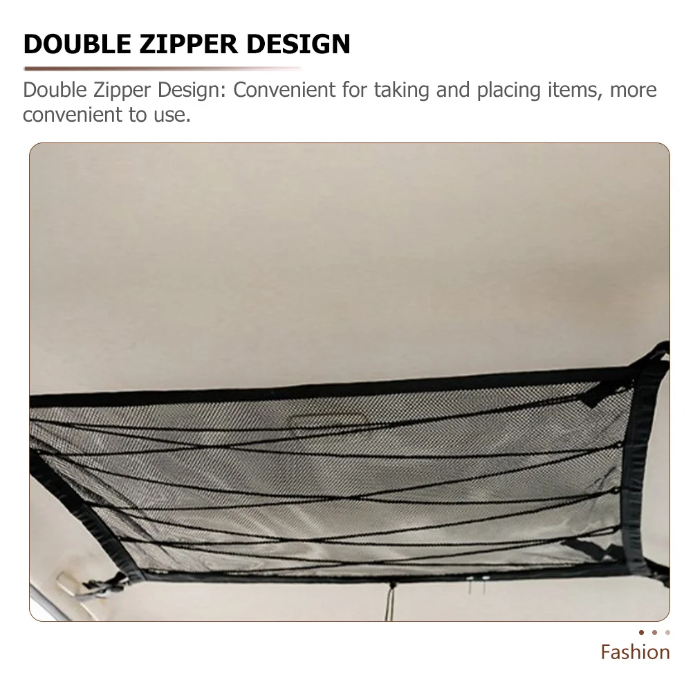 

Car Ceiling Cargo Net Large Capacity Waterproof Wear-Resistant Organizer For Roof Trunk Door Storage Interior Automotive