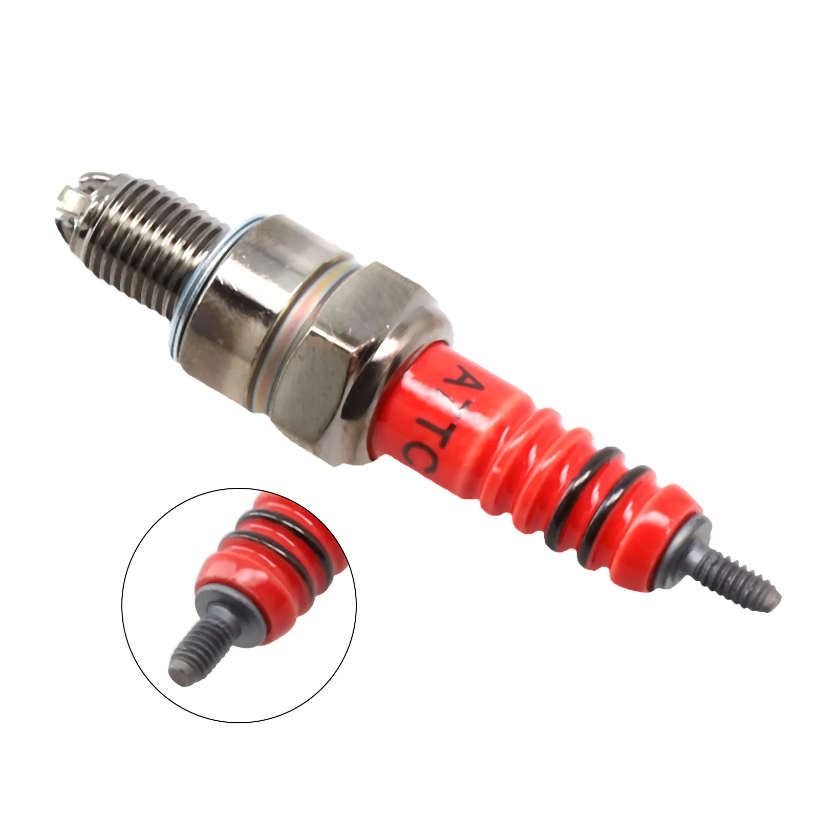 Motorcycle Spark Plug Iridium Spark Candles High Performance 3-Electrode A7TC Motorcycle Ignition Accessories For 50CC-150CC ATV