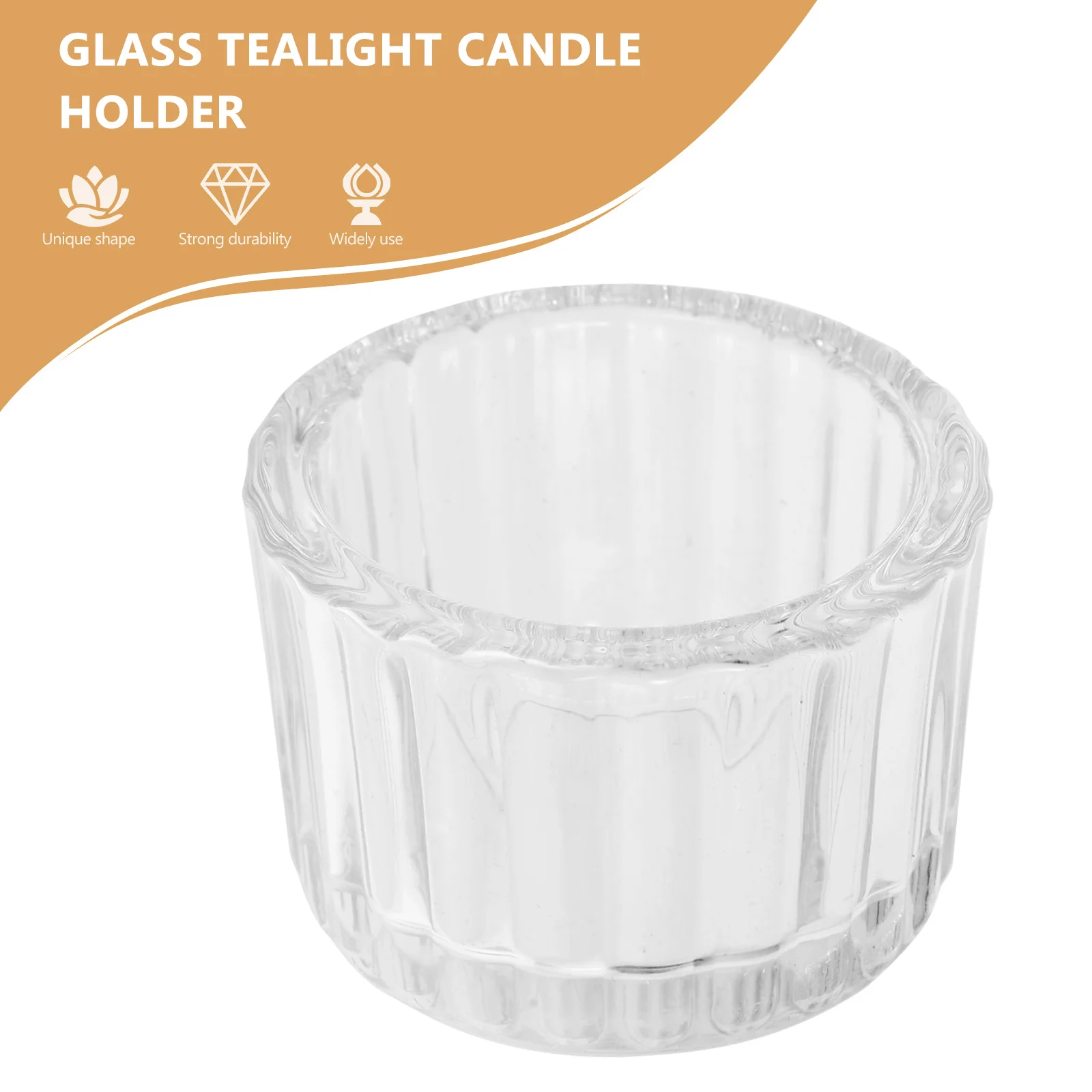 

2Pcs Glass Holders Small Clear Tealight Cup Table Centerpiece Wedding Party Decor Holders Glass Tealight Holder
