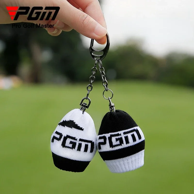 PGM Golf Knitted Ball Cover Men\'s and Women\'s Ball Clips Fashion Waist Bag Pendant Portable Buckle Chain QJ003