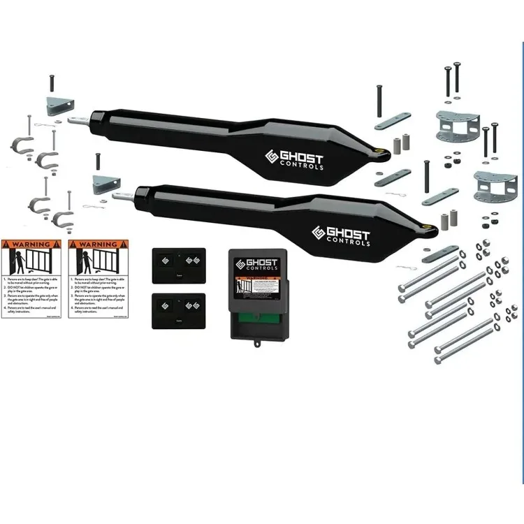 Kit de abridor de portão automático solar para portões giratórios de entrada de garagem com controle remoto de abridor de portão solar de longo alcance - modelo TDS2XP