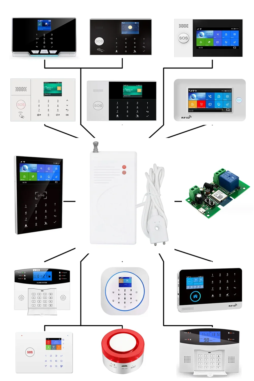 WOFEA High Performance 433MHZ Wireless Water leak Sensor Water Leakage Detector Alarm For Alarm System