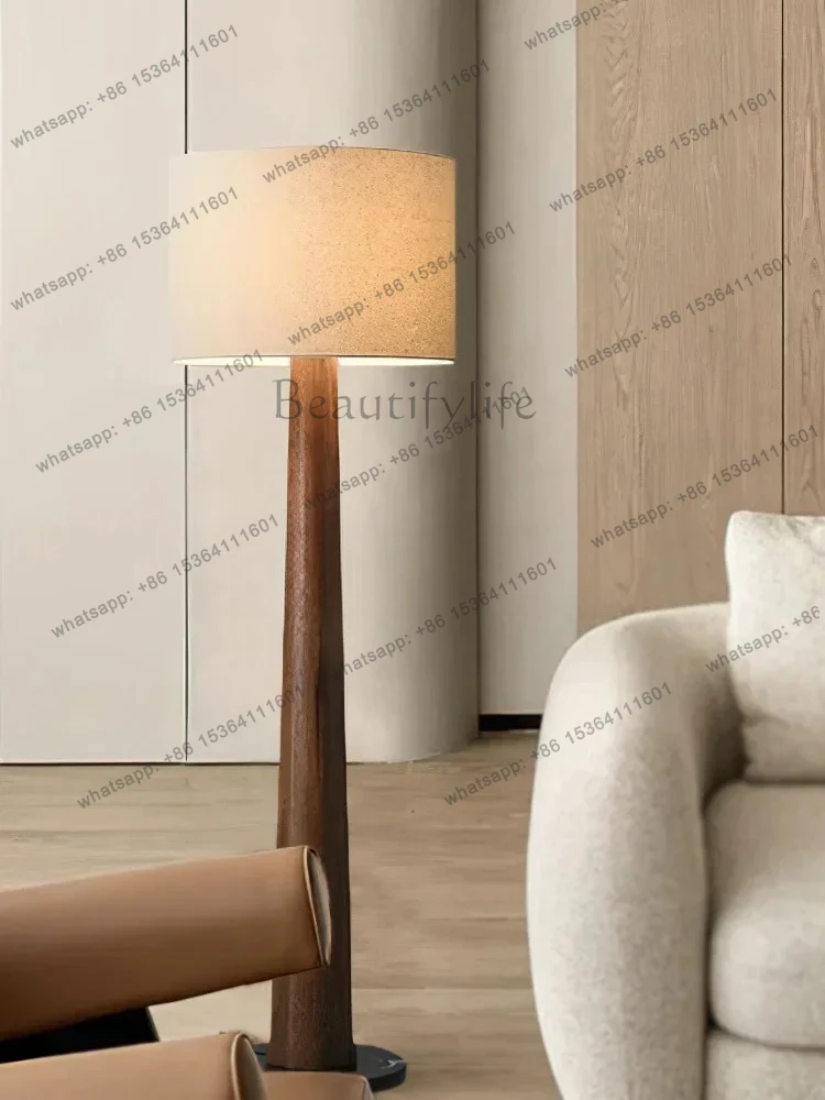

Artistic living room floor lamp sofa side, bedroom atmosphere arrangement solid wood log lamps