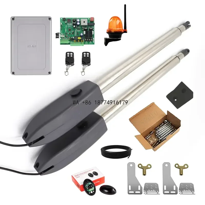 wmwmnu 400KG Automatic Dual Arms Swing Door Gate Opener Operator Motor Actuator Closer Swing Gate Opener for Access