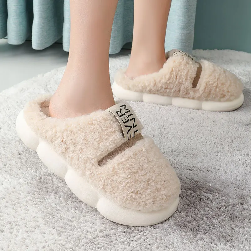 Men Slippers Winter Fashion Cute Warm Shoes Men Casual Flat House Indoor Bedroom Home Cotton Comfortable Slippers Women Autumn