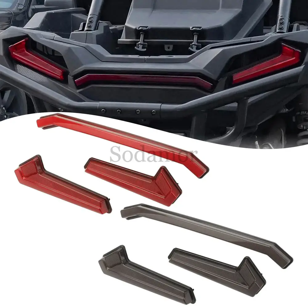 3 PCS ATV UTV LED Rear Tail Brake Lights Kit Long Center Tail Lamps for Polaris RZR Sportsman XP 1000/4 Turbo S 2017-2025 Parts