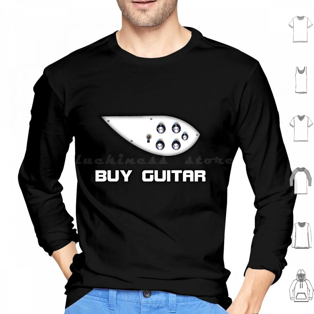 Buy Guitar Hoodies Long Sleeve Guitar Vintage Music Electric Acoustic Bass Amplifier Amplification Amp Cool Instruments