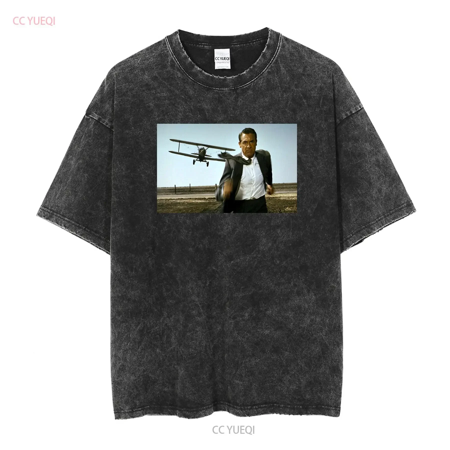 North by Northwest Cary Grant Hitchcock Movie T shirt Read Description long or short sleeves vintage Washed Casual homme